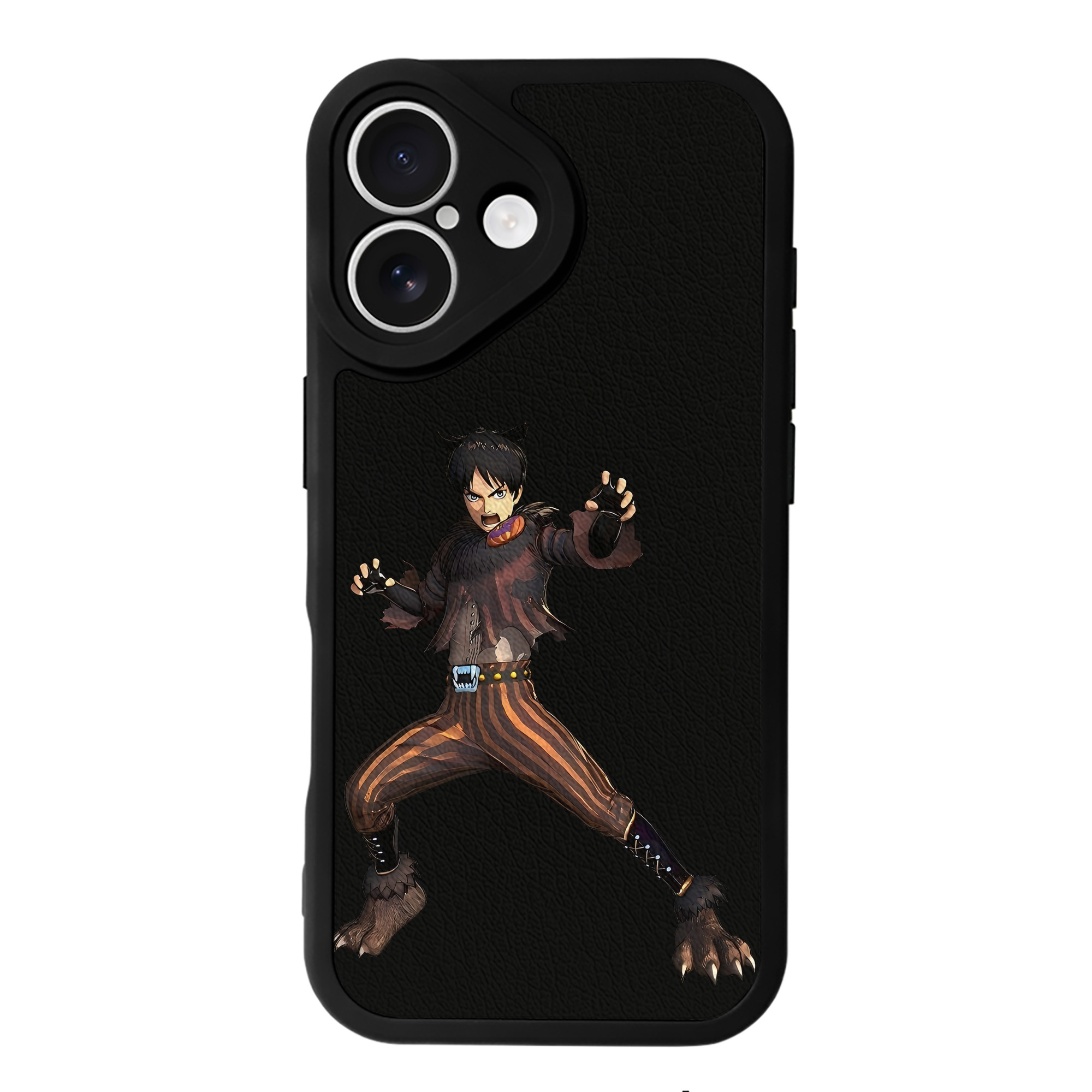 （画像用） 進撃の巨人 エレン･イェーガー Attack on Titan Eren Jäger 【iPhone 16シリーズ対応】シリコンスマホケース（レザー調） 材質：シリコン